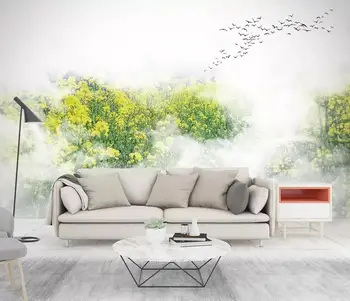 

[Self-Adhesive] 3D Flying Bird On Rapeseed 1838856 Wall Paper mural Wall Print Decal Wall Murals