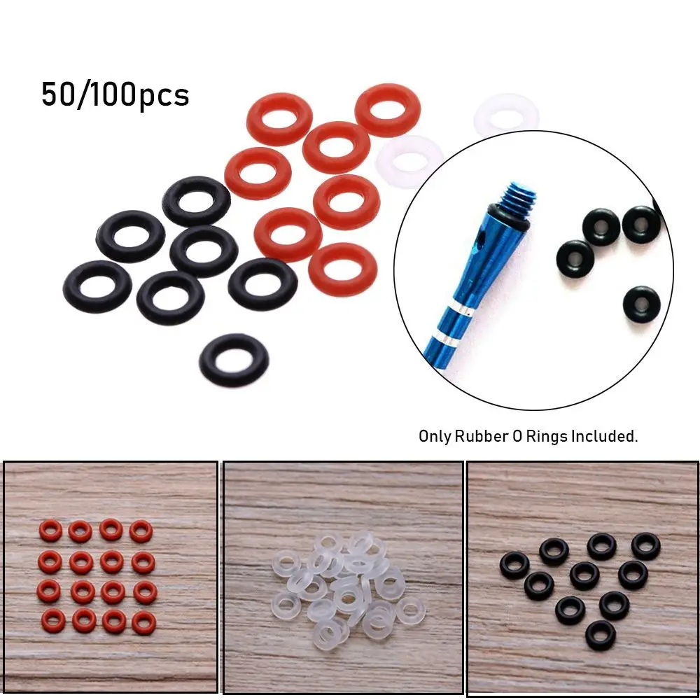 

50/100Pcs/Set Hunting Rubber O Ring Gasket Grip Washer Grommets Stems/Flights Darts Arrow Tips Broadhead Replace Accessories