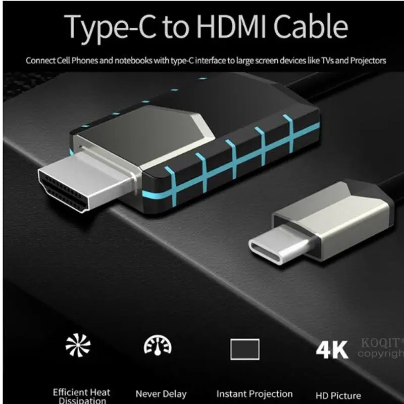 Mirascreen USB C HDMI HD tv Кабель-адаптер 2 м Тип C к HDMI кабель usb Тип C HDMI 4 к мгновенная проекция подключение сотового телефона к телевизору
