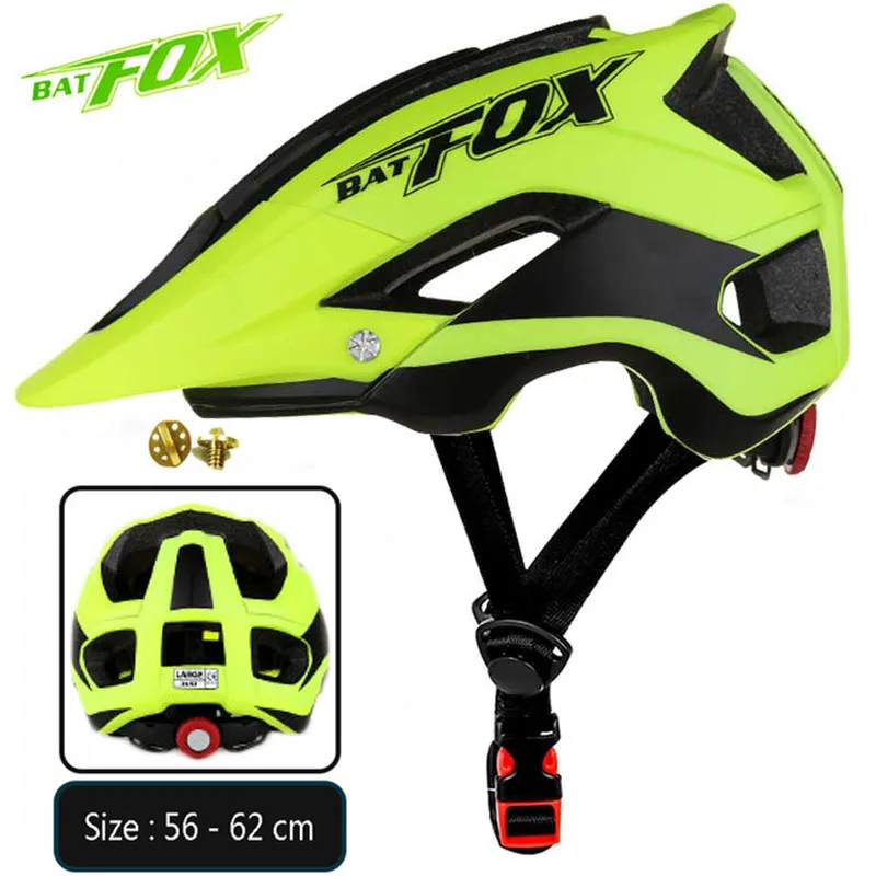 Batfox Cycling Helmet Bicycle Helmet Women Men Mtb Bike Mountain Road Cycling Safety Big Visor