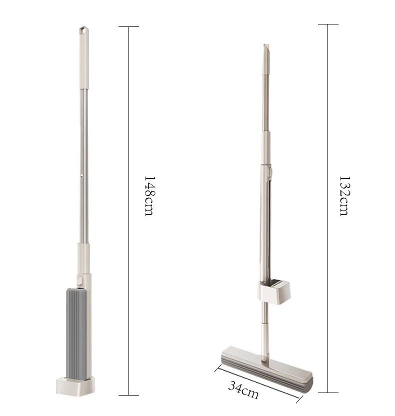 Швабра с поворотом на 180 градусов для мытья полов, большая губчатая Швабра для дома и кухни, деревянная плитка, напольная швабра с подставкой для ленивых