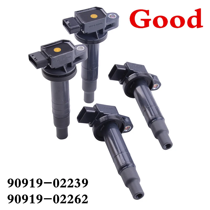 4 шт. катушка зажигания CAPQX 90919-02239 для Celica Corolla Matrix MR2 AXIO AYGO RAV4 RUNX YARIS Pontiac Chevy 1999-2008 2009