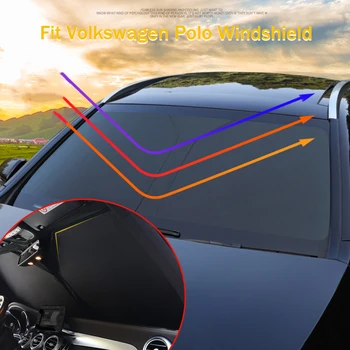 

Reflective Car Front Windshield Cover Flodable For Volkswagen/VW Polo 2006~2010 2011~2018 Sunproof Protective Cloth Accessories