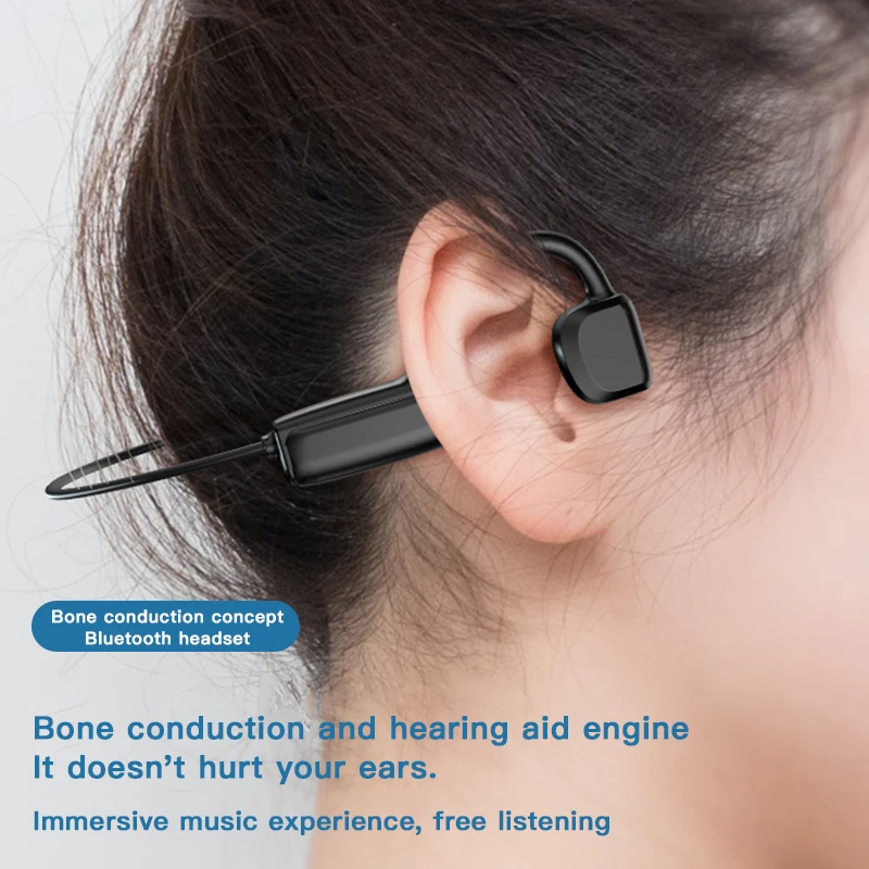 5 1 Bluetooth Bone Conduction Sports Gaming Headset Wireless HiFi Headphone Waterproof IPX5 Open Ear Earphone