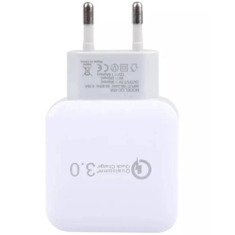 QC3.0 USB быстрое зарядное устройство+ Быстрый с двойной зарядное устройство Usb+ быстрая зарядка USB 3,1 кабель type-C 3 в 1 комплект 100 см
