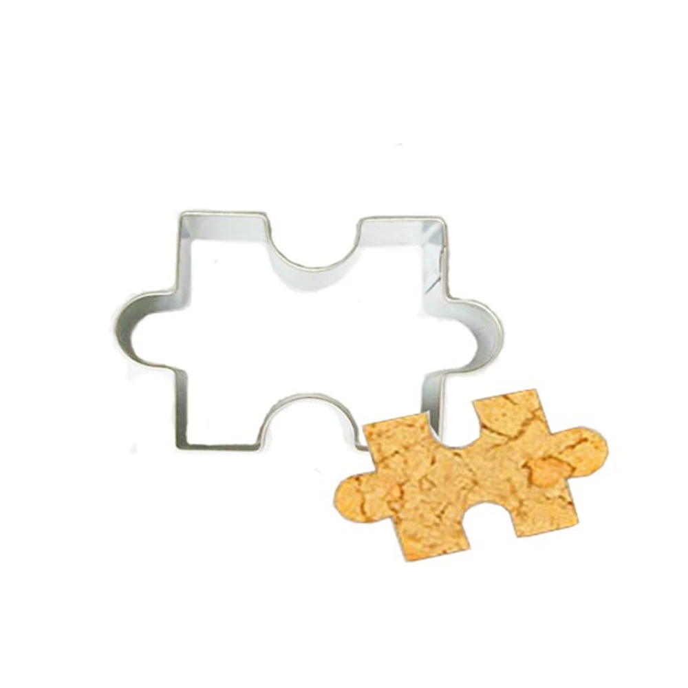 Cookie Cutters Jigsaw Shape Christmas Stainless Steel Cutter DIY Dessert Bakeware cake mold Kitchen accessories cookie cutters