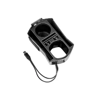 

Car Organizer For 2016-2020 Honda Civic Carbon Fiber Interior Console Storage Box Trim With USB Chargeable Car Accessories