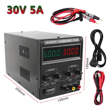 

DC Laboratory 30V 5A Regulated Lab Power Supply Adjustable Stabilizer Switching Bench Source Silicone Tip Pen Black