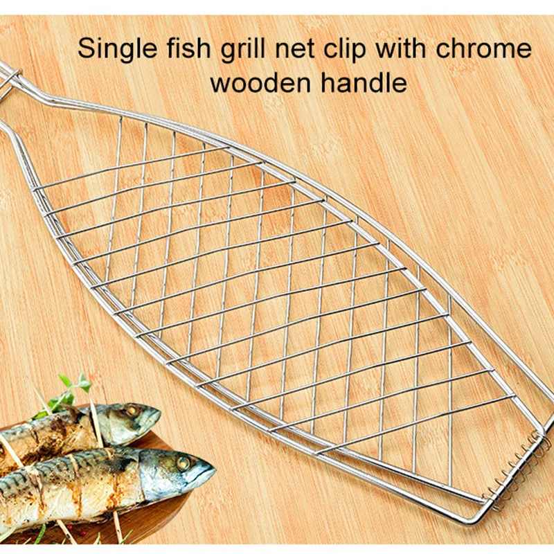 Портативный с антипригарным покрытием рыбный Гриль Корзина ручкой для куриного
