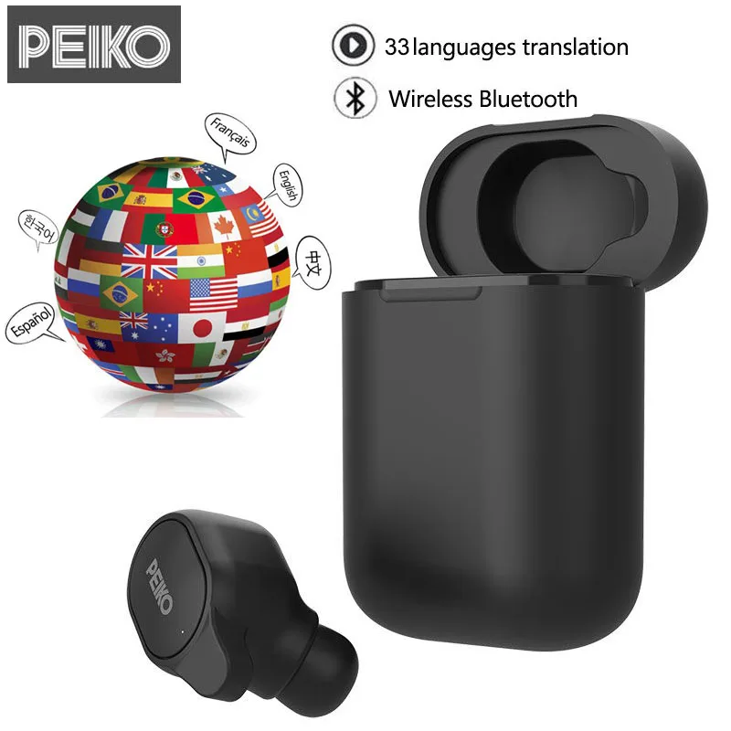 Наушники Volemer Peiko S 33 языка голосовой переводчик беспроводные наушники Bluetooth TWS 5 0