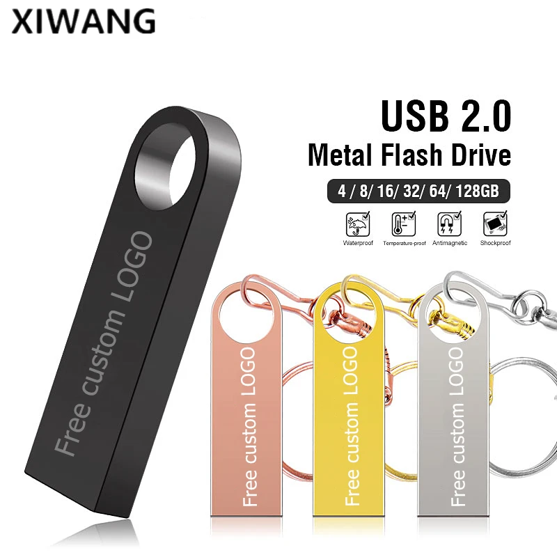 

Metal u disk USB Flash Drive 128gb flash memory stick 64gb Pendrive 16gb 32gb High Speed USB 2.0 Pen Drive 8gb Free custom LOGO
