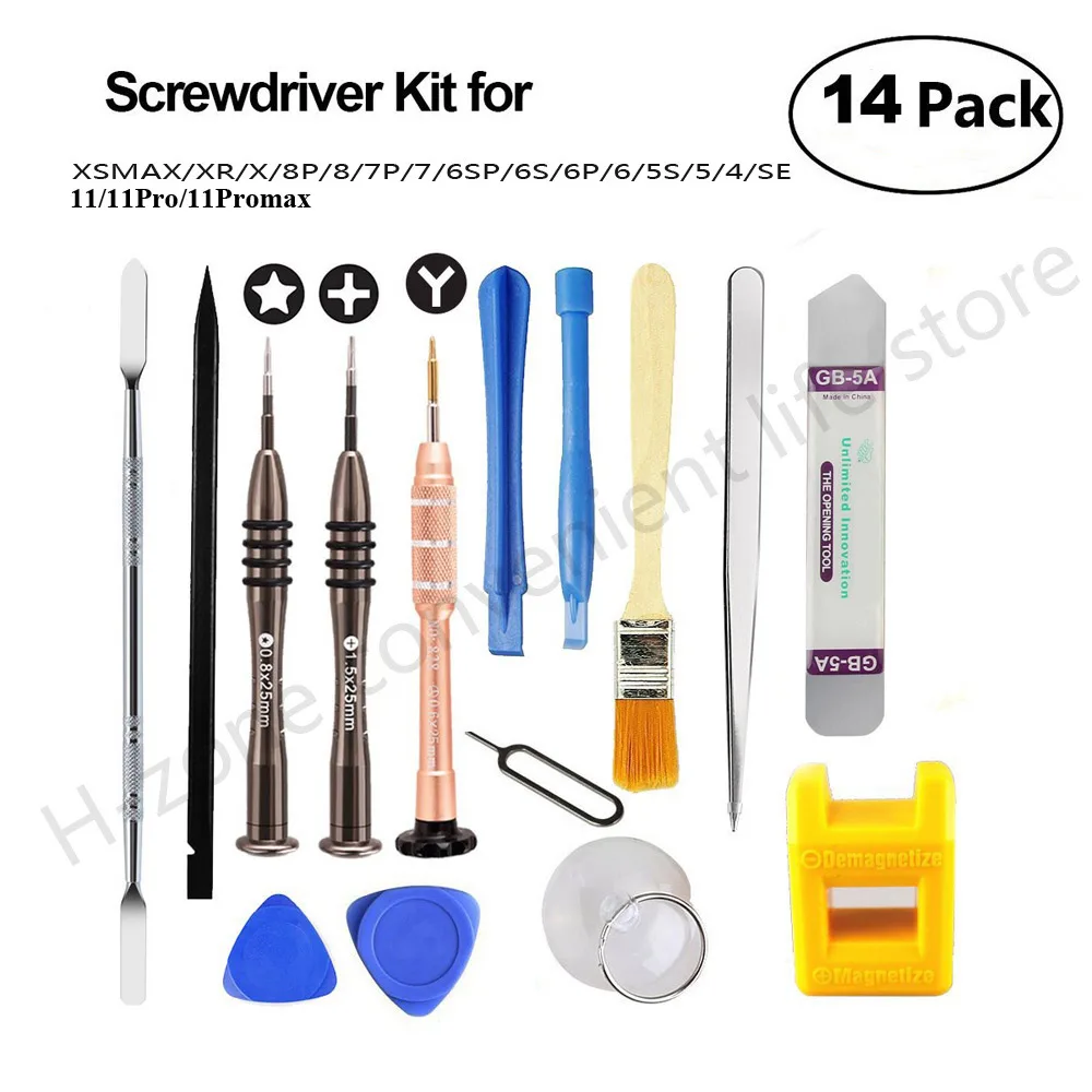 Набор инструментов для ремонта iPhone 11 XS X 8 8p 7 Samsung IPad|tool set|phone tool setscrewdriver set |