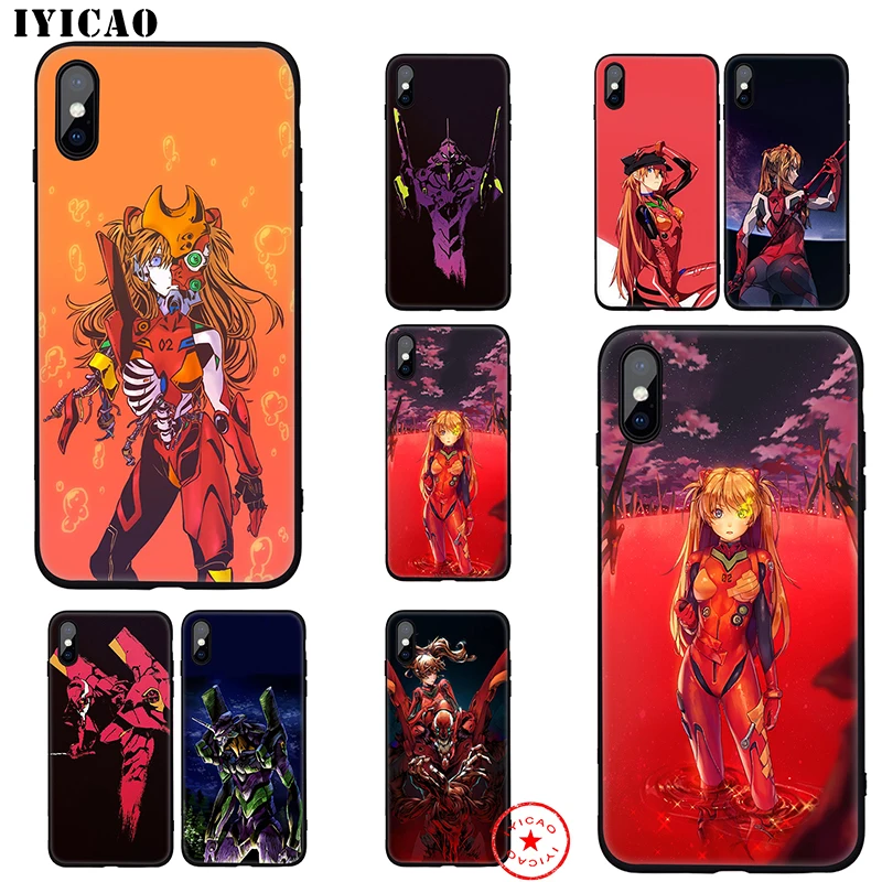 IYICAO Genesis Evangelion Anime Soft Case for iphone 11 Pro Xr Xs Max 6 6s 7 8 Plus 5 5s Se Silicone TPU |
