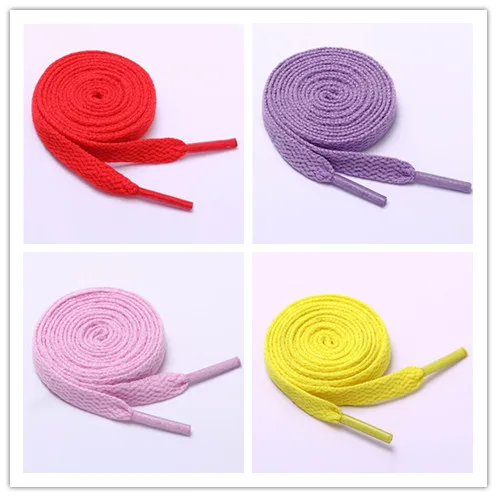 

1 Pair 120cm Flat Shoelaces Unisex Sport Shoe Strings Casual Shoe Laces Solid Color Shoelace Wide Sneakers Shoelace Outdoor