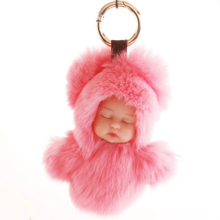 Мультяшная обезьяна qi Детская кукла для сна действительно Pom брелок модная сумка для девочек плюшевые висячие украшения брелок
