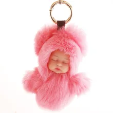 Мультяшная обезьяна qi Детская кукла для сна действительно Pom брелок модная сумка для девочек плюшевые висячие украшения брелок