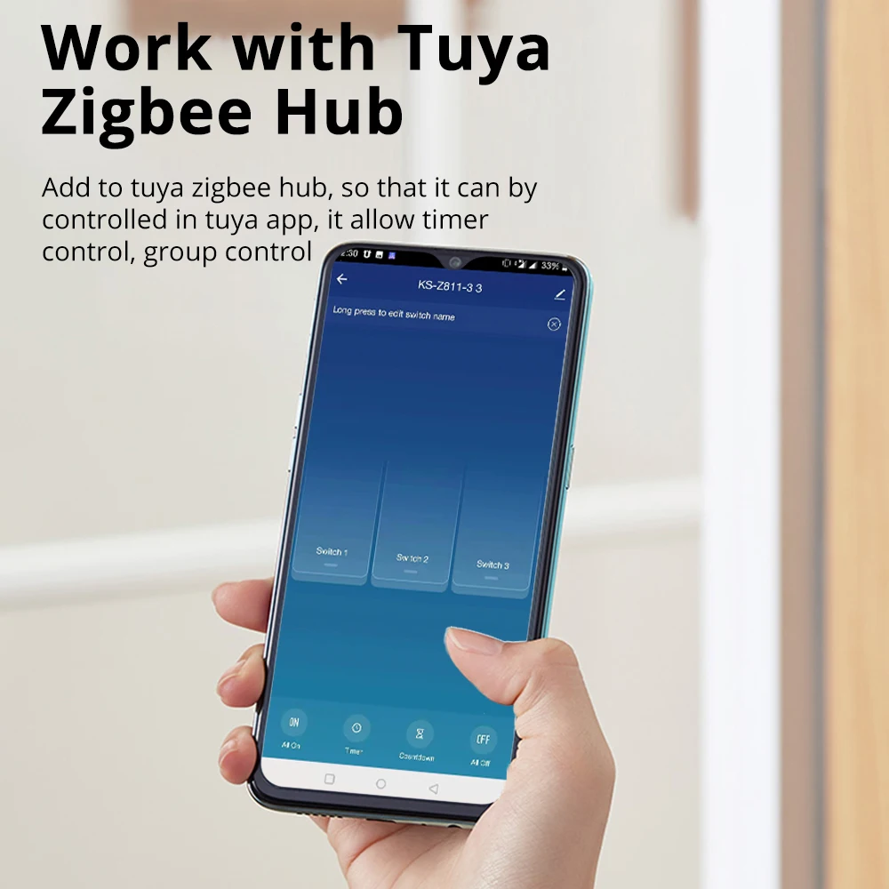 Zemismart Tuya Zigbee Physical Wall Switch US AU Type Push Light Switches SmartThings Control Alexa Google Home Neutral Optional