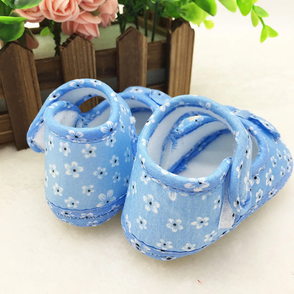 Мягкая удобная обувь для новорожденных девочек милые детские тканевые туфли с бантом для новорожденных 0-12 месяцев
