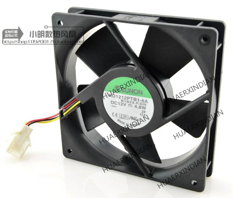 

Original NEW KD1212PTB1-6A 12V 4.8W 12025 12CM Motor protection cooling Fan