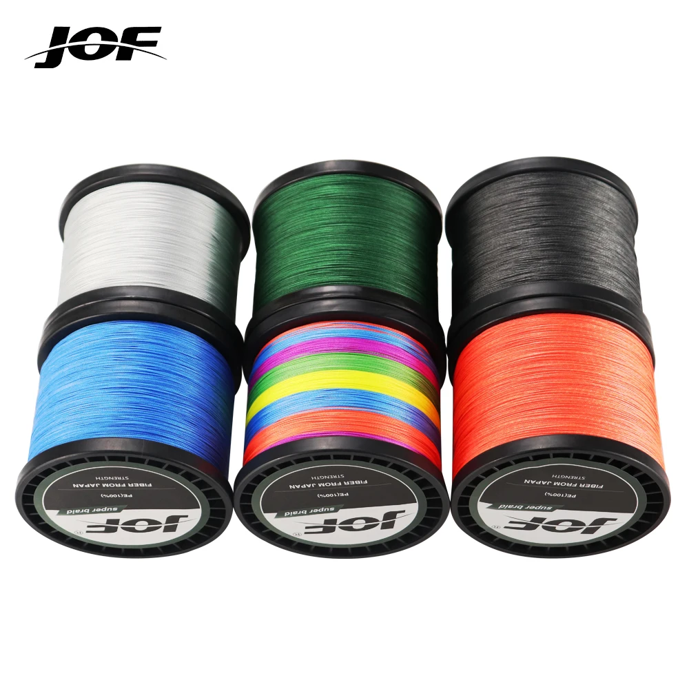 

JOF 1000M PE Line Braided Fishing Line Multifilament 4 Strands Cord For Carp Fishing 8 10 20 30 35 40 50 60 80 LB