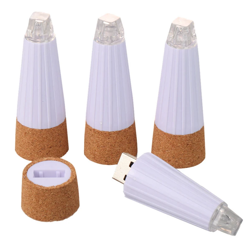 Новый 7-цветный светодиодный колпачок с USB светодиодным освещением от пробки до