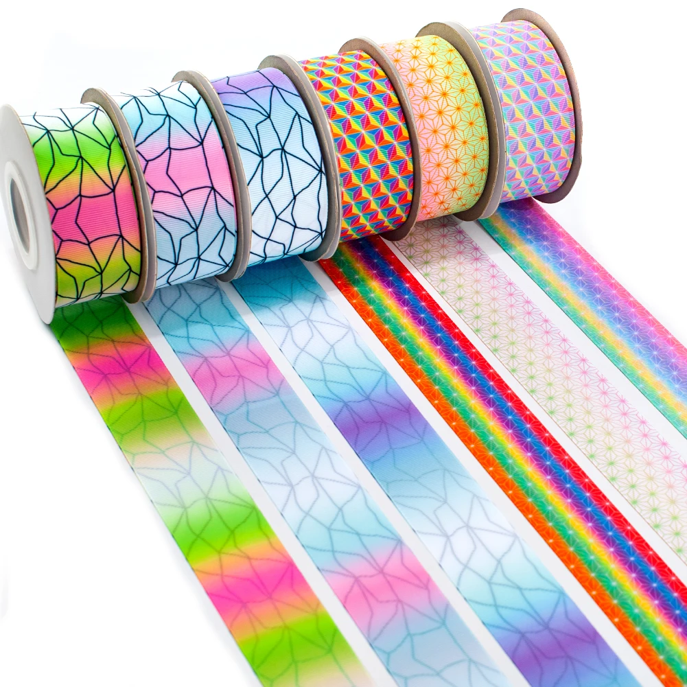 

Cute Pattern Kimetsu No Yaiba Double Side Printed Grosgrain/Satin Ribbon 50 Yards