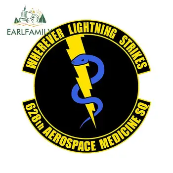 

EARLFAMILY 13cm x 12.6cm for Th Aerospace Medicine Squadron Car Sticker Rear Windshield Decal Vinyl Creative Stickers