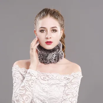 

2019 New High Quality Winter Woven Bib Thickening Encryption Warm High Elastic Hedging Fur Rabbit Fur Scarf Warm