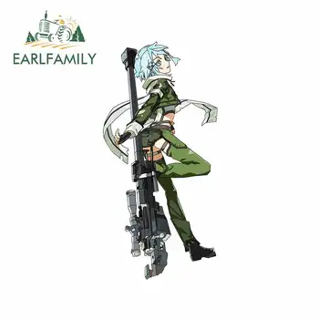 

EARLFAMILY 13cm x 5.5cm for Asada Shino Sword Art Online Car Stickers Refrigerator Scratch-Proof Decal Bumper Windows Decoration