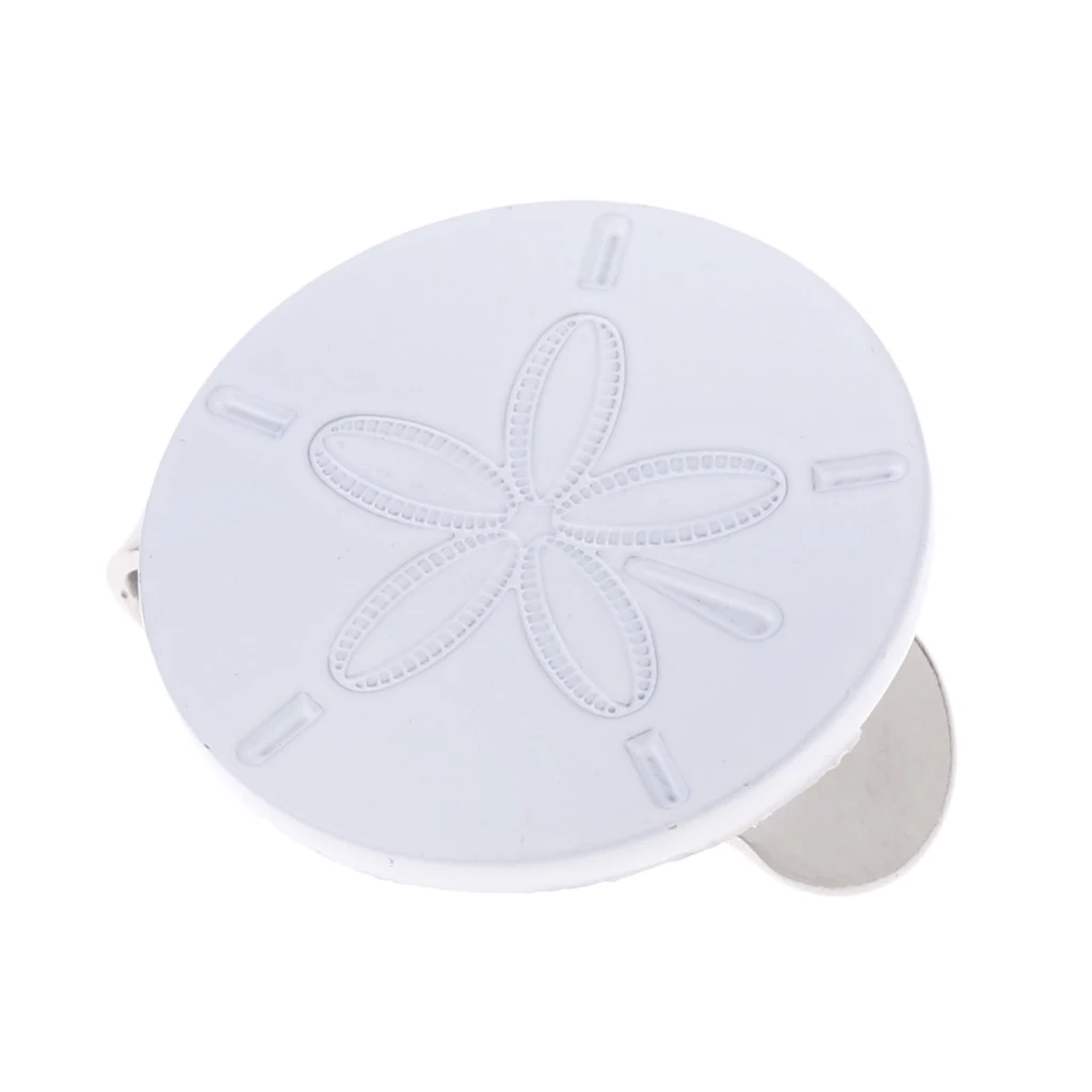 Sturdy Alloy White Flower Magnetic Cap Hat Visor Clip Golf Ball Marker Golfer Gift