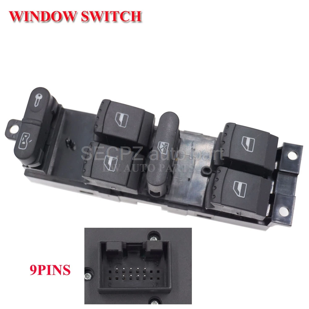 Window Master Switch For Volkswagen VW Bora Golf Seat Leon Skoda Superb Driver Side 1J4959857 | Автомобили и мотоциклы