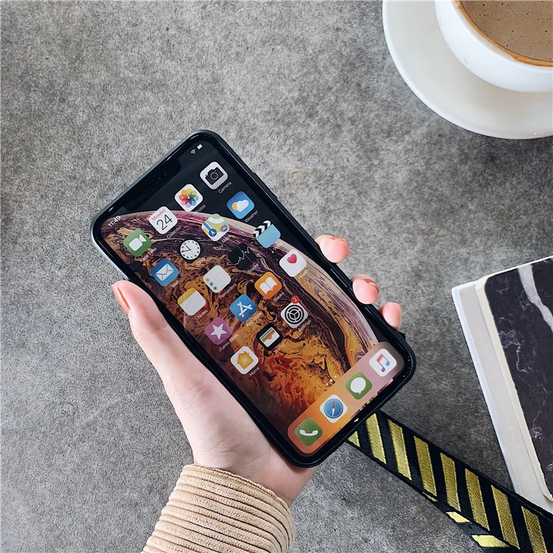 Лидер продаж, роскошный модный чехол в полоску для iphone x, xr, xs, max, 11 pro, 7, 8, 6, 6S plus, твил, стрела, чехол для телефона, белый мягкий силиконовый чехол