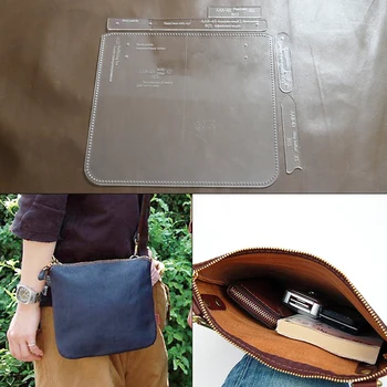 

DIY Handmade Leather Ladies Shoulder Bag Messenger Bag Sewing Pattern Acrylic Template Leather Craft Tools