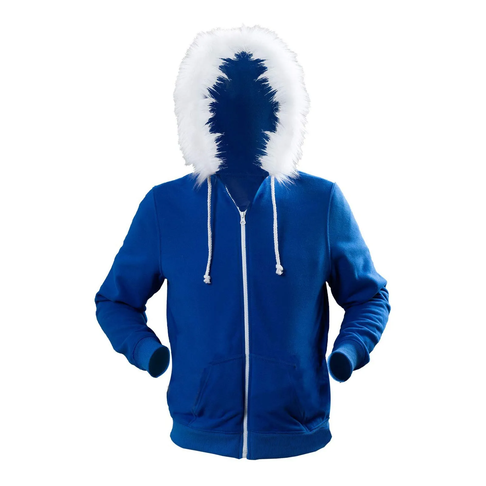 Children Blue Fleece Hooded Jacket Cosplay Costume Winter Warm Outerwear Sport Windbreakers Kids Boys Girls Down Coats 1