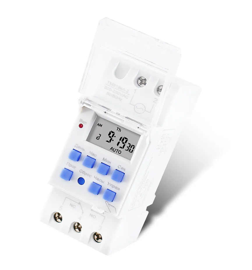 

TM919 220V Weekly 7 Days Programmable Digital Time Switch Relay Timer Control 16A 30A Din Rail with Countdown Function