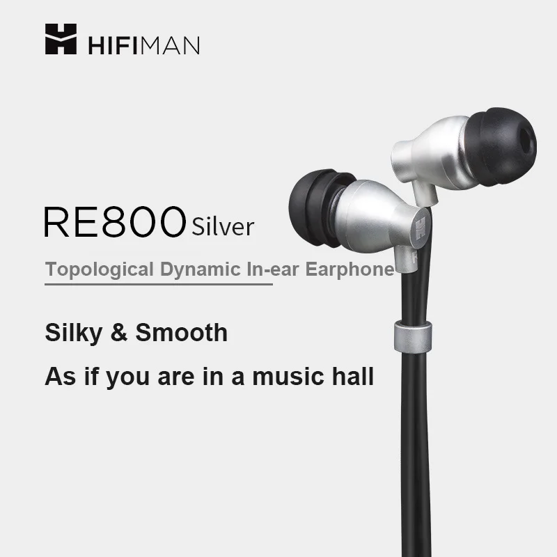 Original Hifiman Re800 Silver Wired Earphones Hifi Topological Dynamic In Ear Monitor Headphones With Wire Control With Mic Earphones Headphones Aliexpress