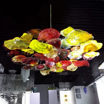 

Creative Hand Blown Glass Art Flower Chandelier Light Luxury Italian Murano Glass Ceiling Chandelier Lamps