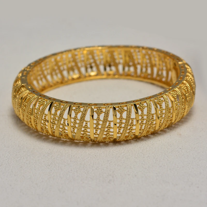 Дубай, арабские роскошные золотые украшения, браслеты для женщин, эфиопские браслеты, Ближний Восток, африканские вечерние, свадебные подарки - Окраска металла: 14
