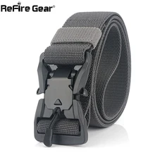 ReFire ギア磁気ヘッド戦術的なベルト男性マルチカムヘビーデューティストラップセキュリティキャンバスベルト陸軍エアガンクイックリリースギア(China)