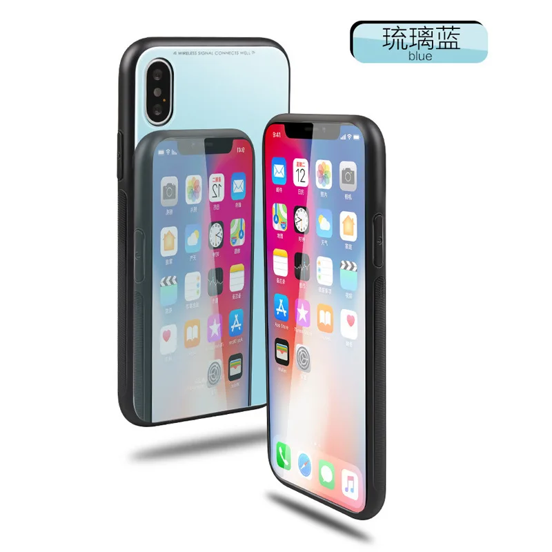 Закаленное стекло чехол для iPhone 7 8 6 6s Plus высококачественная прозрачная Мягкая силиконовая стеклянная крышка для iPhone 11 Pro X XR XS Max чехлы