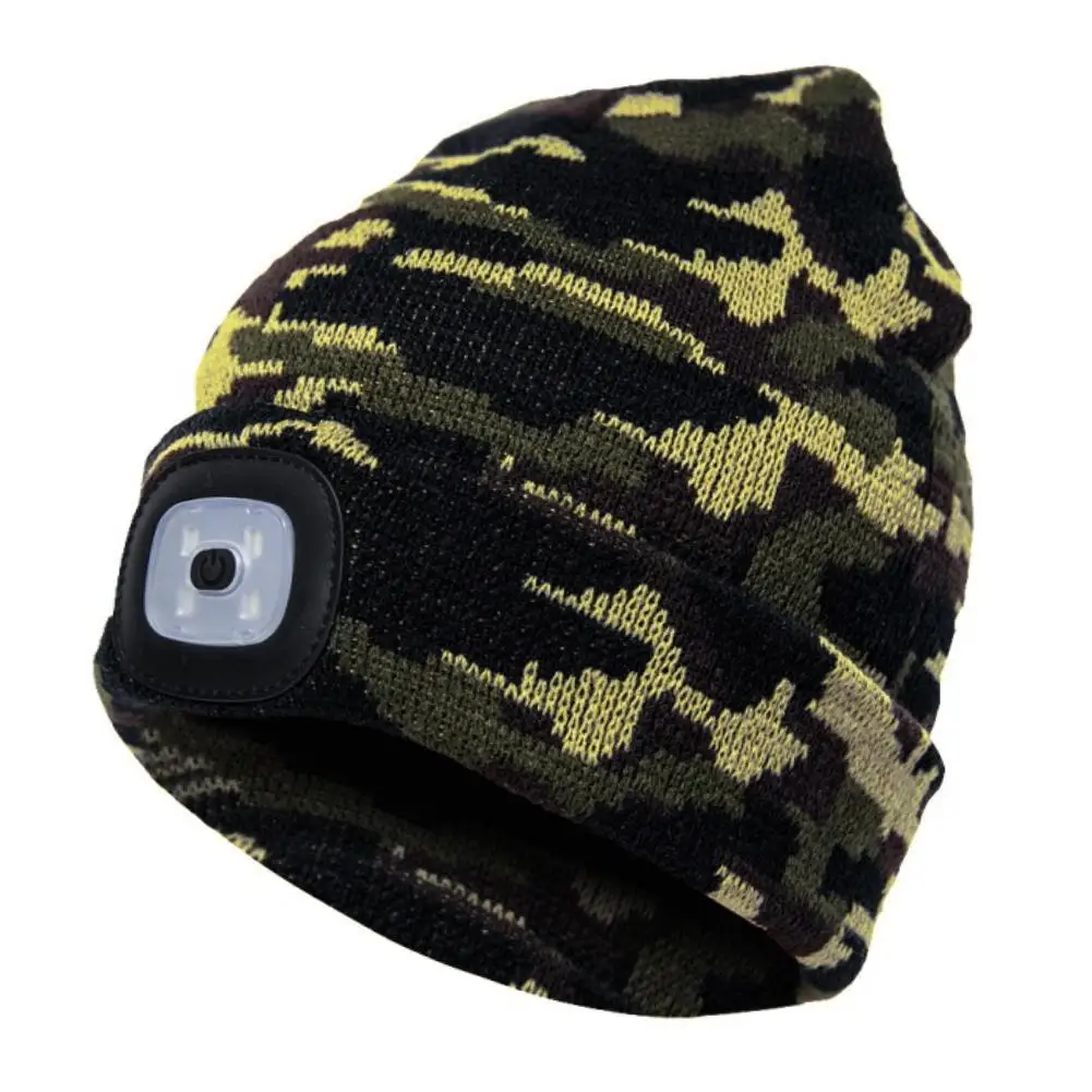 LED Light Hat USB Rechargeable Flashlight Cap LED Beanies Knit Hat Warm Flashlight Hat Hunting,Camping,Jogging,Fishing Cycling 