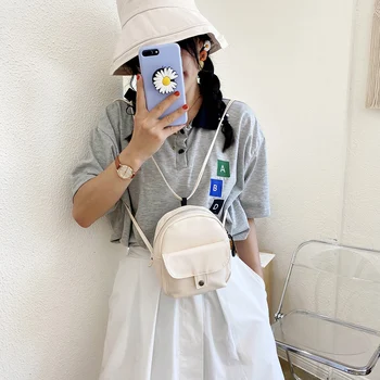 

Classic Texture Mini Backpack Women PU Leather Shoulder Bag Creative Design Chic Teenage Girls Fashion School Bagpack