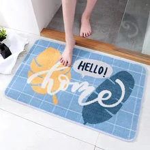 Современный простой домашний стекающийся дверной коврик дверной проем ванная комната туалет толстый абсорбирующий нескользящий коврик для ног