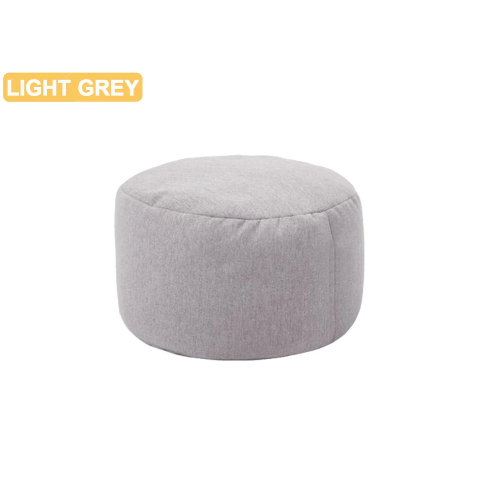 Small Round Beanbag Sofas Cover Waterproof Gaming Bed Chair Seat Bean Bag Solid Color Lounger Chair Sofa Cotton Linen Chair Cove Bean Bag Sofas Aliexpress