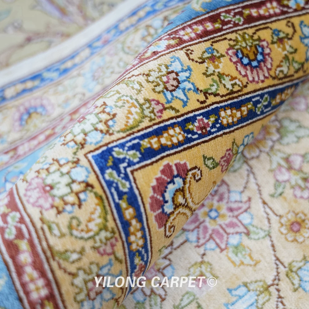YILONG 6 'x 9' Ручная работа Плетеный персидский шелковый ковер декоративный для