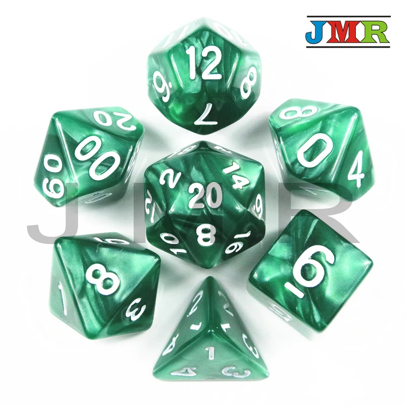Dados De Rpg 7 шт./компл. многогранные RPG игры с мраморным эффектом игральные кости D4 D20