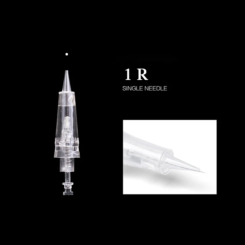 50pcs 1R Permanente микроблейдинг байонет тату макияж машина брови подводка для глаз губы для байонета иглы для татуировок баллончики 1RL 3RL 5RL - Цвет: 50pcs 1R