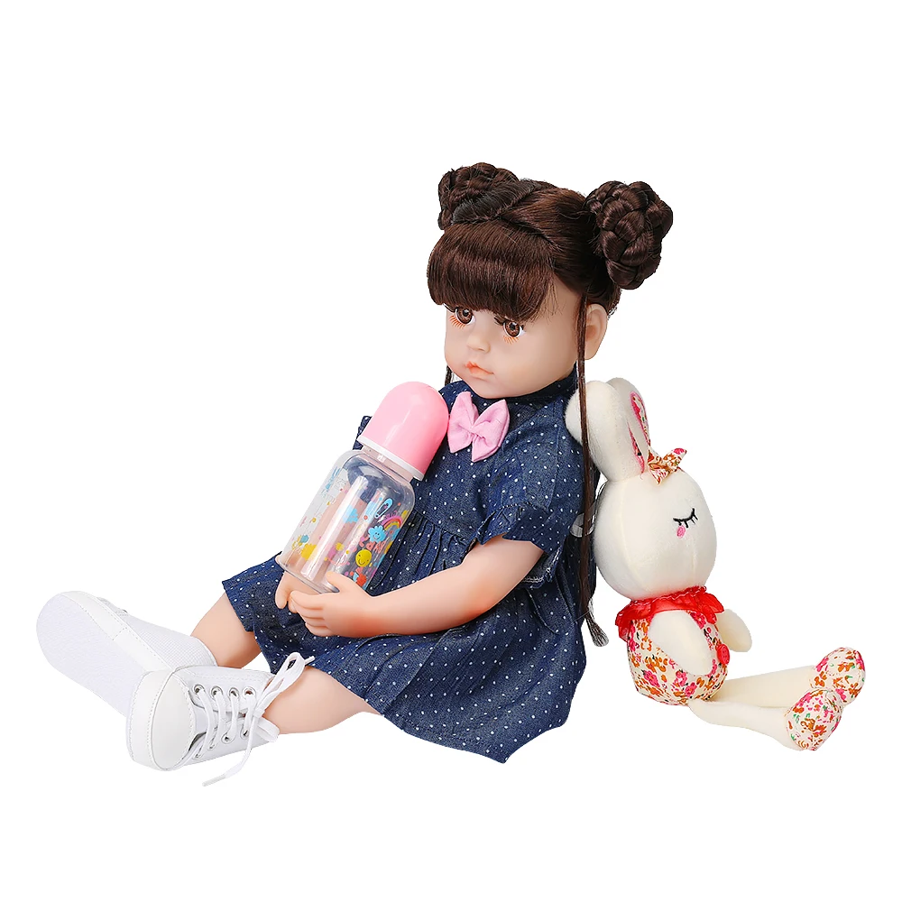48 см Reborn Baby Doll девочка реалистичные мягкие силиконовые куклы младенец новорожденный принцесса малыш игрушки для малыша Bonecas Рождественский подарок на день рождения