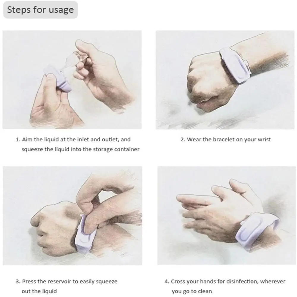1 Pcs Hand Sanitizer Disinfectant Sub-packing Silicone Bracelet Wristband Hand Dispenser Wearable Hand Sanitizer Dispenser Pumps 1 Pcs Hand Sanitizer Disinfectant Sub-packing Silicone Bracelet Wristband Hand Dispenser Wearable Hand Sanitizer Dispenser Pumps