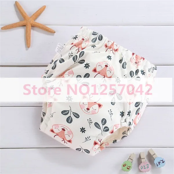 Pink Deer Детская Пеленка из моющейся ткани, непромокаемые детские подгузники с мультяшным рисунком, многоразовые тканевые подгузники, хлопковые детские тренировочные штаны, нижнее белье - Цвет: Pink Deer